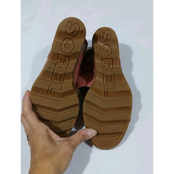 Sorel Joanie II Wedge Sandals Size 8 Pink Casual Leather Beach NL3556-224 - Picture 12 of 13